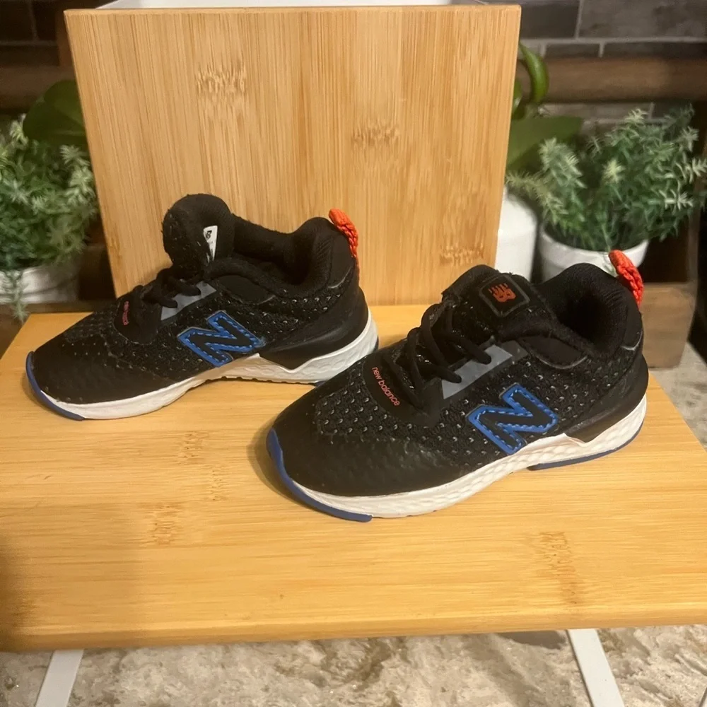 New Balance Kids Blue, White & Black Sneakers